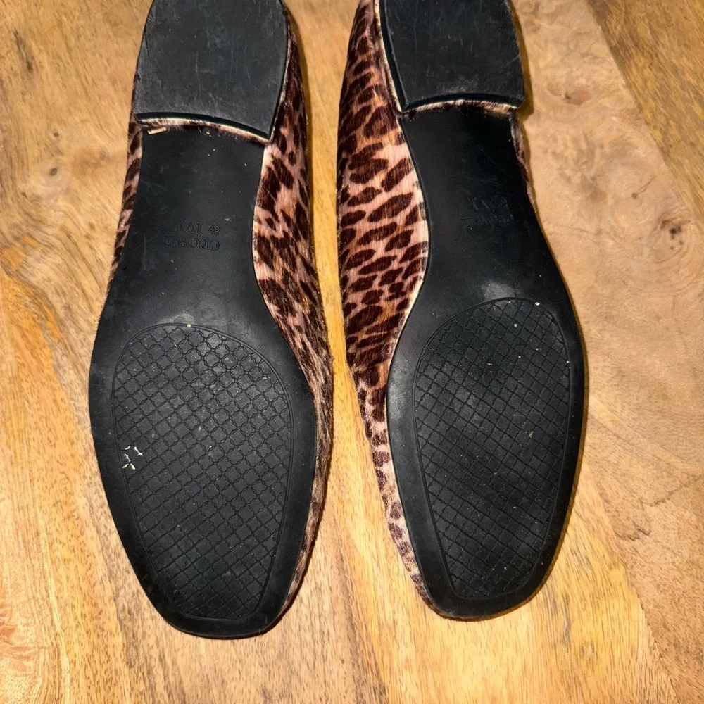 Crown & Ivy Venice Leopard Print Scallop Flats Size 7.5 - Picture 9 of 9
